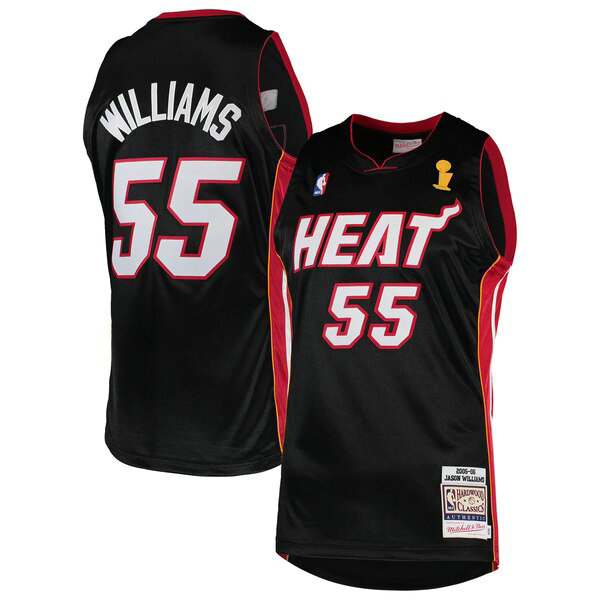 Maillot nba Miami Heat 2005-2006 Homme Jason Williams 55 Noir